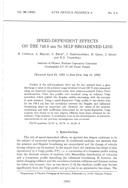SPEED-DEPENDENT EFFECTS ON THE 748.8 nm Ne SELF