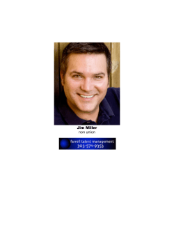 Jim Miller non union - Farrell Talent Management