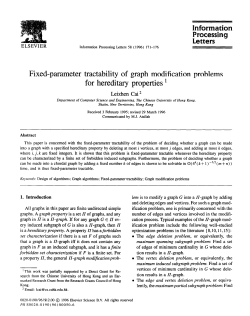 Fixed-parameter tractability of graph modification problems for