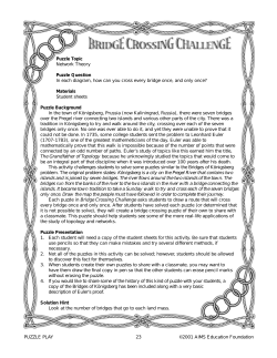 to the directions for The Bridge Crossing Challenge.