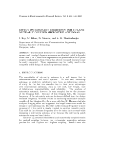 EFFECT ON RESONANT FREQUENCY FOR E