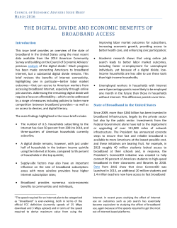 the digital divide and economic benefits of