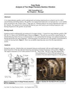 Case Study Analysis of Two Stage Planetary Gearbox Vibration