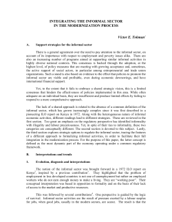 integrating the informal sector in the modernization process
