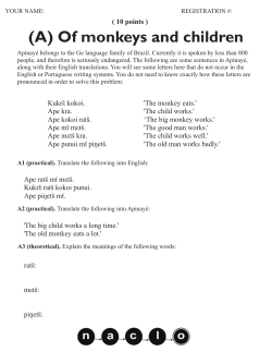 (A) Of monkeys and children