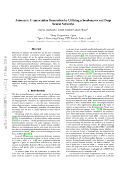 Automatic Pronunciation Generation by Utilizing a Semi