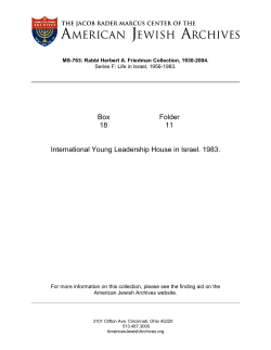 Read - American Jewish Archives