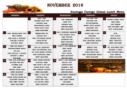 november 2016 - Kwangju Foreign School