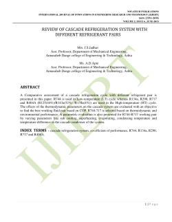 review of cascade refrigeration system with different refrigerant pairs