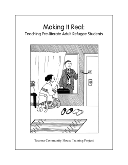 Teaching Pre-literate Adult Refugee Students