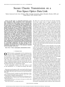 Secure Chaotic Transmission on a Free