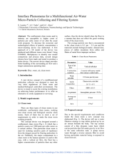 Interface Phenomena for a Multifunctional Air-Water Micro