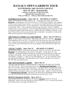 daylily open gardens tour - Hattiesburg Daylily Society