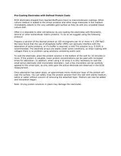 Pre-Coating Electrodes with Defined Protein Coats