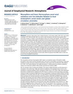Mesosphere and lower thermosphere zonal wind variations over low