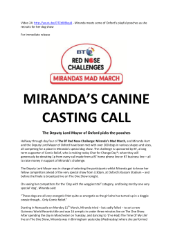 miranda`s canine casting call