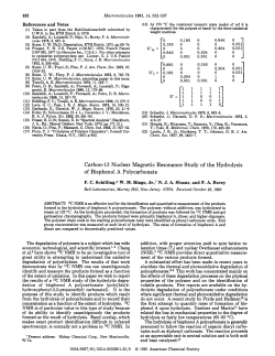 Carbon-13 Nuclear Magnetic Resonance Study of the Hydrolysis of