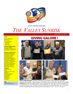 the valley sunrise - Clayton Valley Concord Sunrise Rotary Club