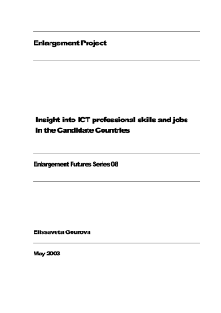 Insights into ICT Professional Skills and Jobs in the - IPTS