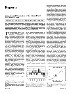 Expansion and Contraction of the Sahara Desert from