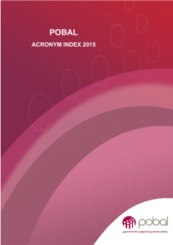 Pobal Acronym Index 2013