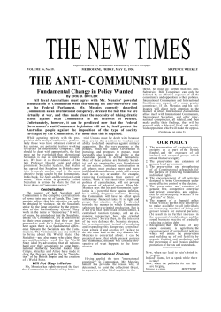 THE ANTI- COMMUNIST BILL - Australian League of Rights
