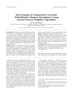 Karyotyping of CGH human metaphases using kernel nearest