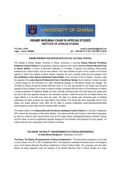 kwame nkrumah chair in african studies