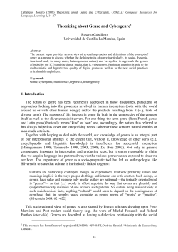 Theorizing about Genre and Cybergenre