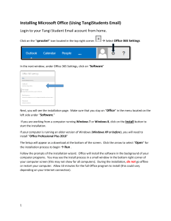 Installing Microsoft Office (Using TangiStudents Email)