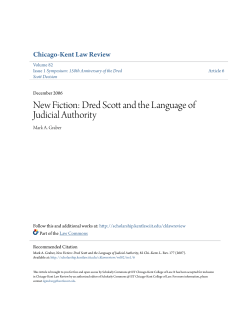 New Fiction: Dred Scott and the Language of Judicial Authority