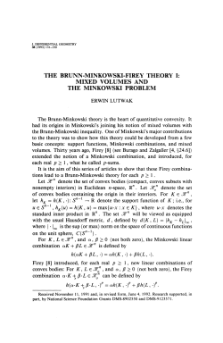 THE BRUNN MINKOWSKI FIREY THEORY I: MIXED VOLUMES