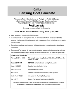 Lansing Poet Laureate - Lansing Economic Area Partnership