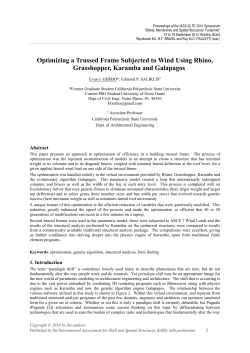 Optimizing a Trussed Frame Subjected to Wind Using Rhino