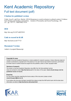 Kent Academic Repository