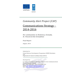 CAP Communications Strategy - UNDP | Procurement Notices