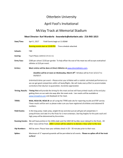 Otterbein University April Fool`s Invitational McVay Track at