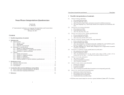 Noun Phrase Interpretations Questionniare