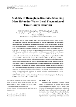 Stability of Huangtupo Riverside Slumping Mass II# under Water