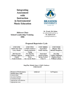 Integrating Assessment with Instruction in Instrumental Music
