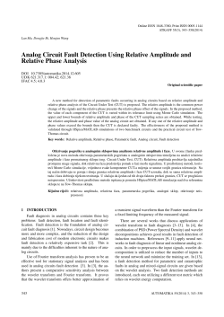 Analog Circuit Fault Detection Using Relative Amplitude and