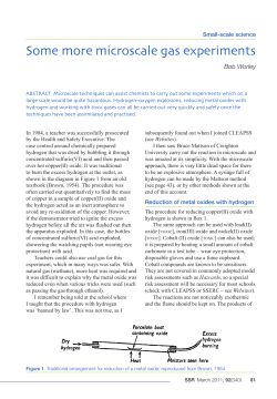 Some more microscale gas experiments
