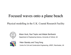 Focused waves onto a plane beach