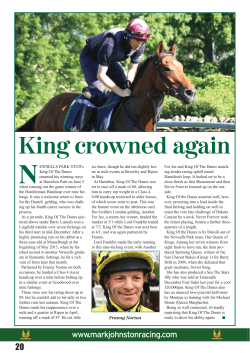 King crowned again - Mark Johnston Racing
