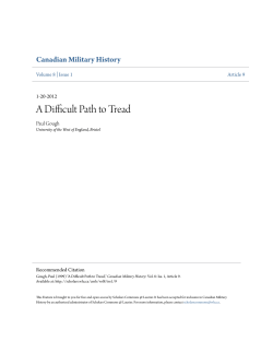 A Difficult Path to Tread - Scholars Commons @ Laurier