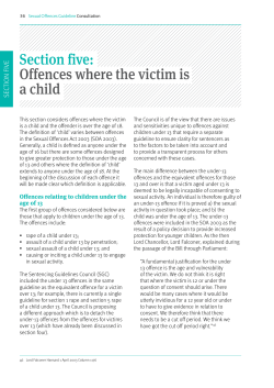 Offences where the victim is child