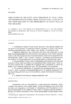 bba 56093 some studies on the fatty acid composition of total lipids