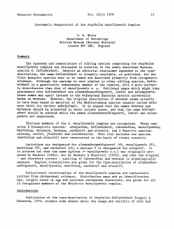 Mosquito Systematics Vol. 10(l)