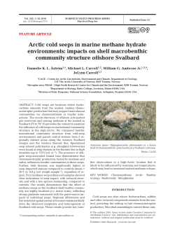 Arctic cold seeps in marine methane hydrate environments: impacts