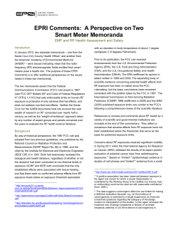 EPRI Comments: A Perspective on Two Smart Meter